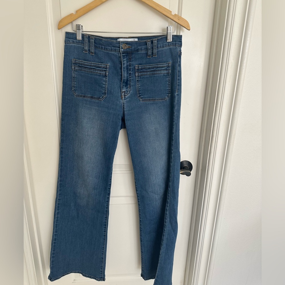 Women’s Sam Edelman Blue Flare Trouser Jeans